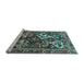 Sideview of Machine Washable Persian Light Blue Traditional Rug, wshtr3797lblu