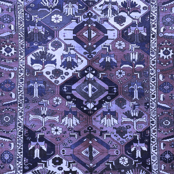 Machine Washable Persian Blue Traditional Rug, wshtr3797blu