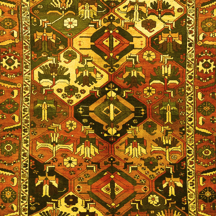 Machine Washable Persian Yellow Traditional Rug, wshtr3797yw