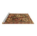 Sideview of Machine Washable Persian Brown Traditional Rug, wshtr3797brn