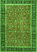 Serging Thickness of Machine Washable Persian Green Traditional Area Rugs, wshtr3798grn