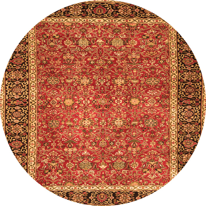 Machine Washable Persian Orange Traditional Area Rugs, wshtr3798org