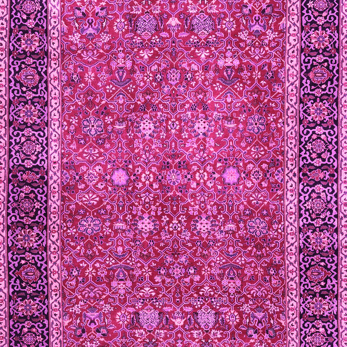 Machine Washable Persian Pink Traditional Rug, wshtr3798pnk