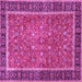 Square Persian Pink Traditional Rug, tr3798pnk