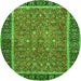 Machine Washable Persian Green Traditional Area Rugs, wshtr3798grn