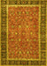 Machine Washable Persian Yellow Traditional Rug, wshtr3798yw