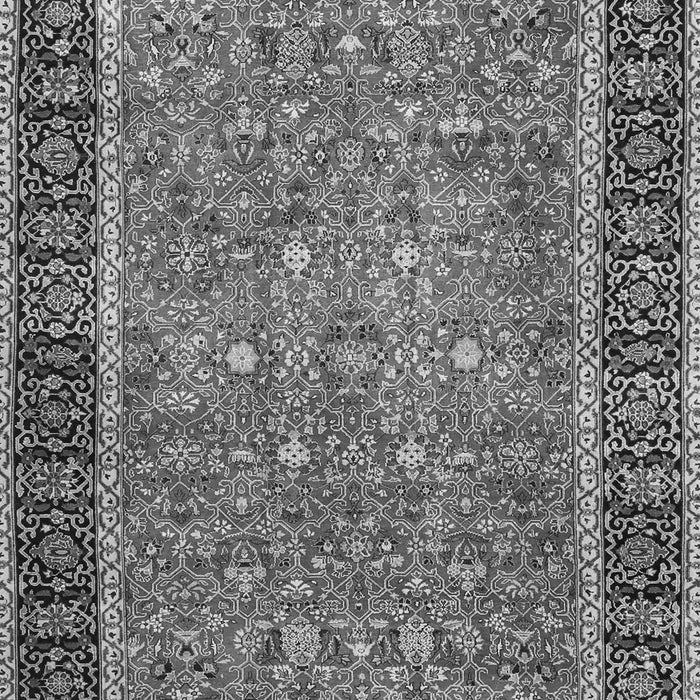 Serging Thickness of Machine Washable Persian Gray Traditional Rug, wshtr3798gry