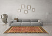 Machine Washable Persian Brown Traditional Rug in a Living Room,, wshtr3798brn