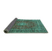 Sideview of Persian Turquoise Traditional Rug, tr3799turq