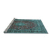 Sideview of Machine Washable Persian Light Blue Traditional Rug, wshtr3799lblu