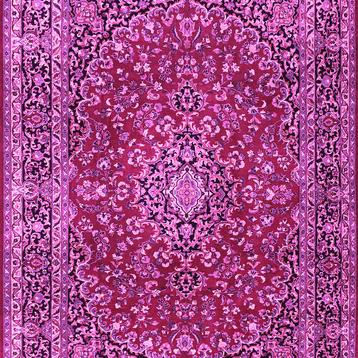 Machine Washable Persian Pink Traditional Rug, wshtr3799pnk