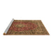 Sideview of Machine Washable Persian Brown Traditional Rug, wshtr3799brn