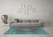 Machine Washable Persian Light Blue Traditional Rug in a Living Room, wshtr3799lblu