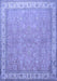 Machine Washable Persian Blue Traditional Rug, wshtr379blu