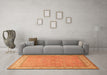 Machine Washable Persian Orange Traditional Area Rugs in a Living Room, wshtr379org