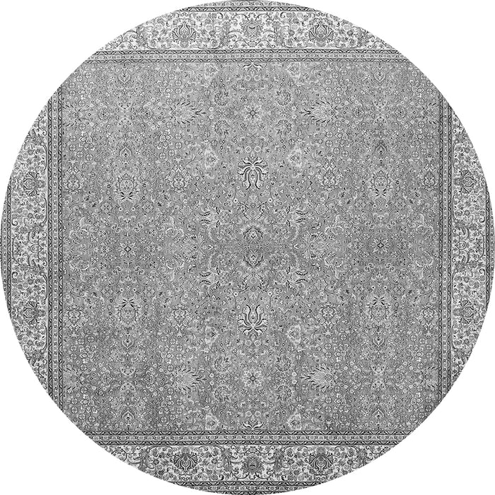Machine Washable Persian Gray Traditional Rug, wshtr379gry