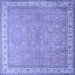 Square Persian Blue Traditional Rug, tr379blu