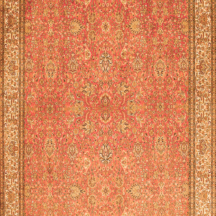 Serging Thickness of Machine Washable Persian Orange Traditional Area Rugs, wshtr379org