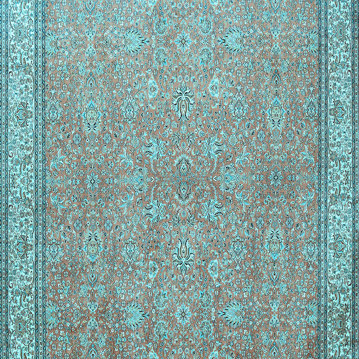 Machine Washable Persian Light Blue Traditional Rug, wshtr379lblu