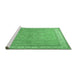 Sideview of Machine Washable Persian Emerald Green Traditional Area Rugs, wshtr379emgrn