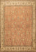 Machine Washable Persian Brown Traditional Rug, wshtr379brn