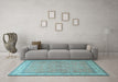 Machine Washable Persian Light Blue Traditional Rug in a Living Room, wshtr379lblu