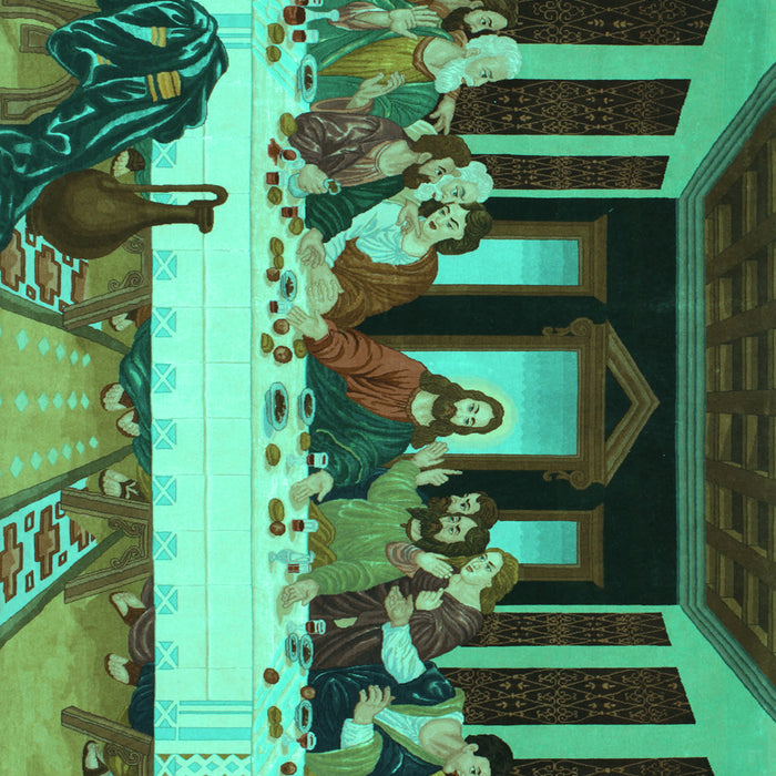 Persian Turquoise Traditional Rug, tr37turq