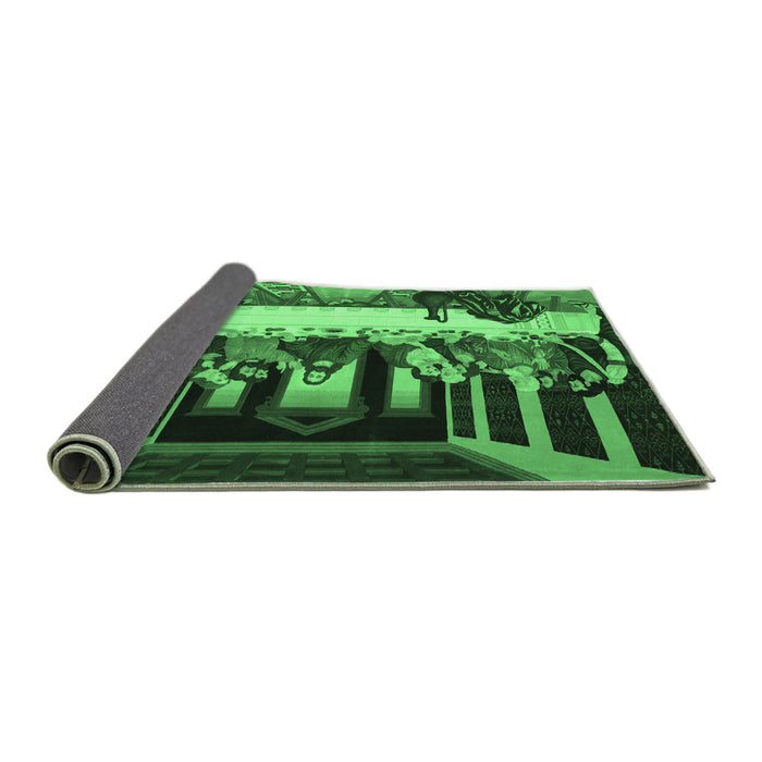 Sideview of Persian Emerald Green Traditional Rug, tr37emgrn