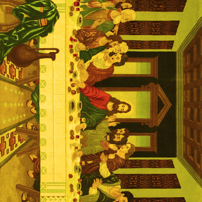 Machine Washable Persian Yellow Traditional Rug, wshtr37yw