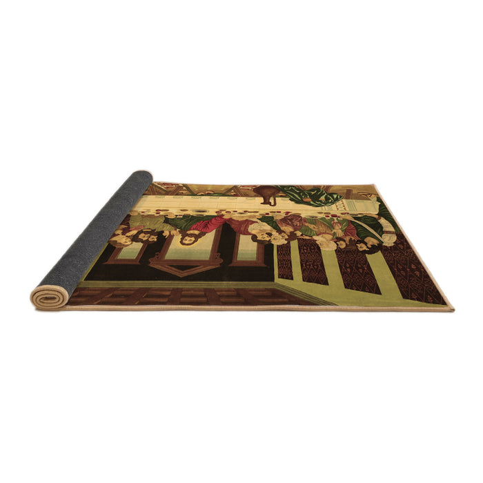 Sideview of Persian Brown Traditional Rug, tr37brn