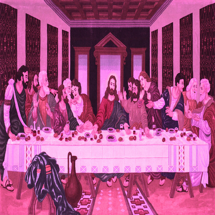 Square Machine Washable Persian Pink Traditional Rug, wshtr37pnk