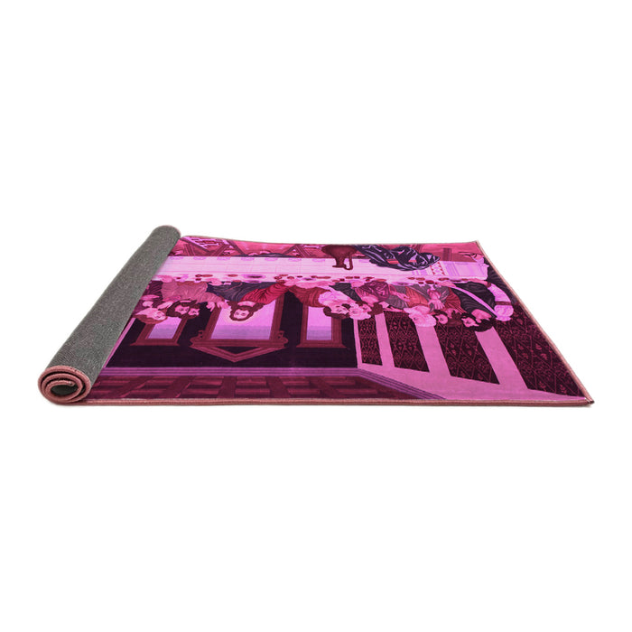 Sideview of Persian Pink Traditional Rug, tr37pnk