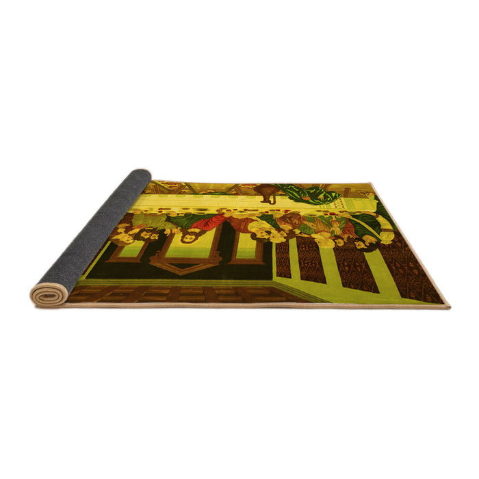 Sideview of Persian Yellow Traditional Rug, tr37yw