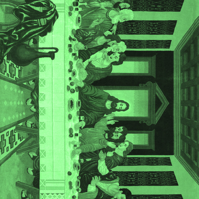 Machine Washable Persian Emerald Green Traditional Area Rugs, wshtr37emgrn