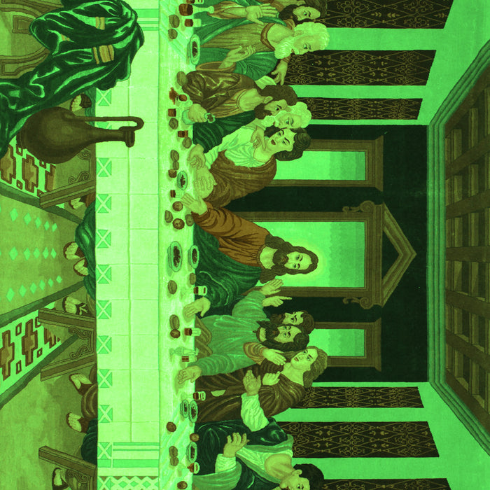 Persian Green Traditional Rug, tr37grn