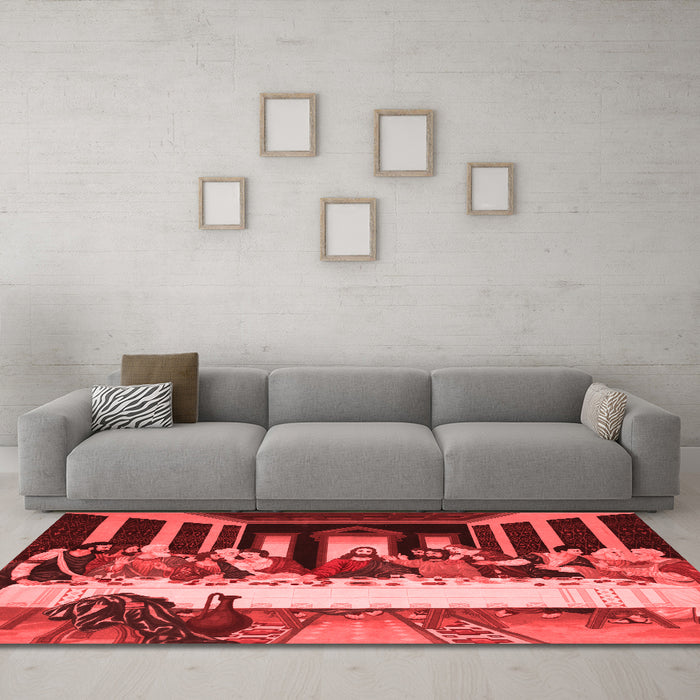 Traditional Red Washable Rugs