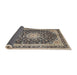 Sideview of Traditional Charcoal Gray Persian Rug, tr3800