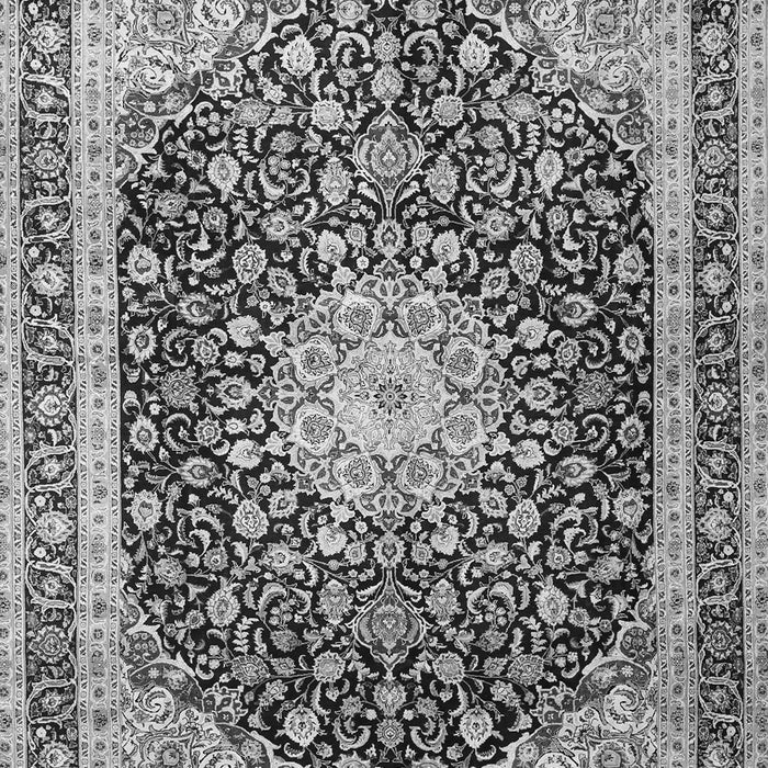 Serging Thickness of Machine Washable Persian Gray Traditional Rug, wshtr3800gry