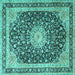 Square Persian Turquoise Traditional Rug, tr3800turq