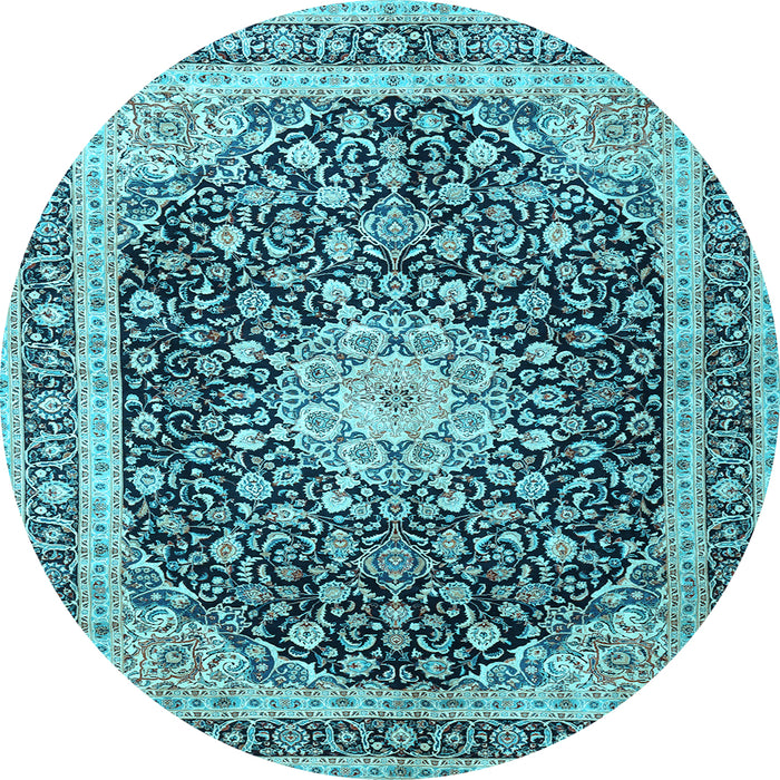 Round Persian Light Blue Traditional Rug, tr3800lblu
