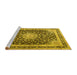 Sideview of Machine Washable Persian Yellow Traditional Rug, wshtr3800yw