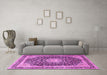 Machine Washable Persian Pink Traditional Rug in a Living Room, wshtr3800pnk