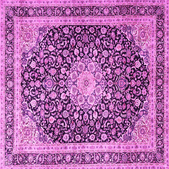 Square Machine Washable Persian Pink Traditional Rug, wshtr3800pnk