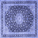 Square Persian Blue Traditional Rug, tr3800blu