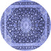 Round Persian Blue Traditional Rug, tr3800blu