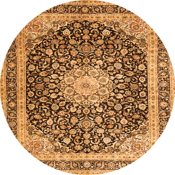 Square Persian Orange Traditional Rug, tr3800org