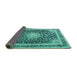 Sideview of Persian Turquoise Traditional Rug, tr3800turq