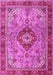 Machine Washable Persian Pink Traditional Rug, wshtr3801pnk