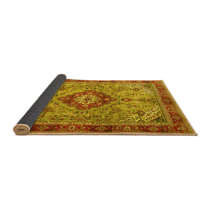 Sideview of Persian Yellow Traditional Rug, tr3801yw