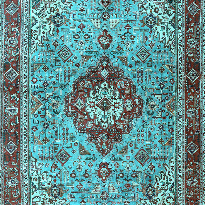 Machine Washable Persian Light Blue Traditional Rug, wshtr3801lblu